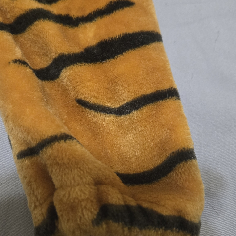 Halloween Plushy Onesie Cotton Lined Big Tiger Head atrached 24 Month ZIP NEW! - Picture 10 of 11